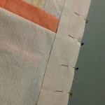 Peach and gold quilt