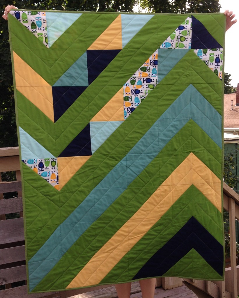 owl quilt: front